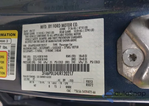 2018 Ford Fusion Hybrid Se из США, поврежденный, VIN 3FA6P0LU4JR120217